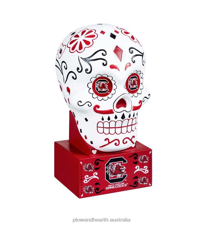 Plow & Hearth University of South Carolina Sugar Skull Statue P22BD404 Yard & Garden