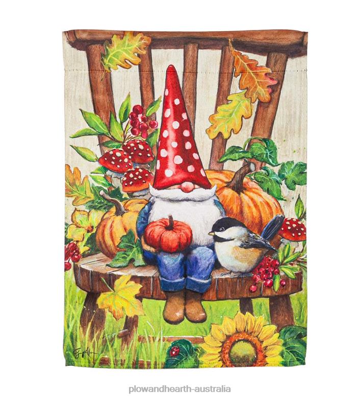 Plow & Hearth Gnomes and Friends Suede Garden Flag P22BD519 Yard & Garden