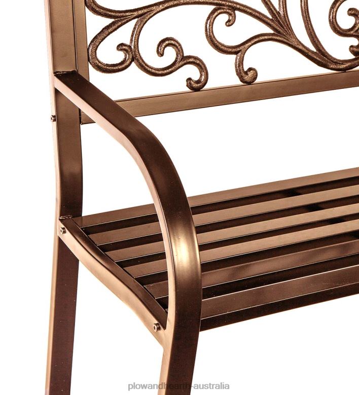 Plow & Hearth Blooming Garden Metal Bench P22BD488 Yard & Garden