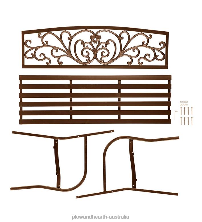 Plow & Hearth Blooming Garden Metal Bench P22BD488 Yard & Garden