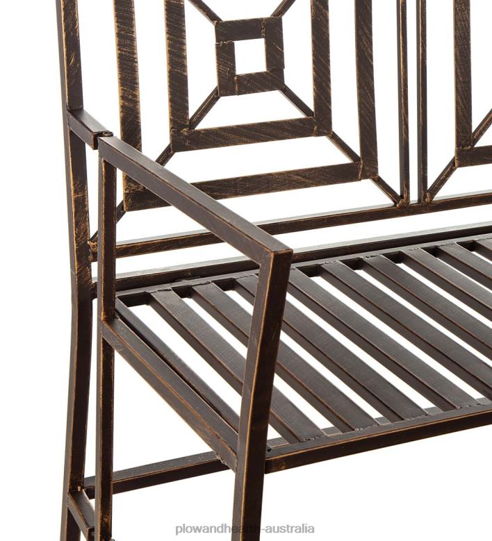 Plow & Hearth Bronze Metal Garden Bench - Bronze P22BD513 Yard & Garden