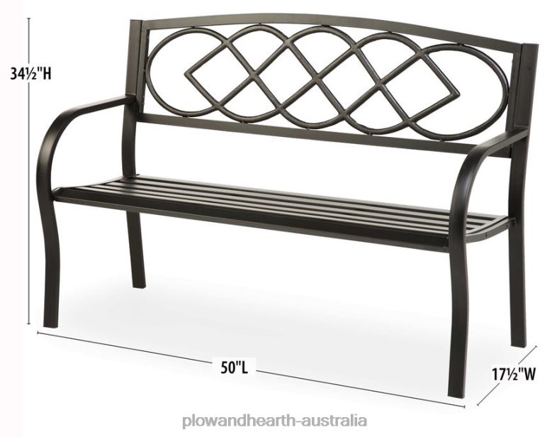 Plow & Hearth Celtic Knot Garden Bench P22BD489 Yard & Garden