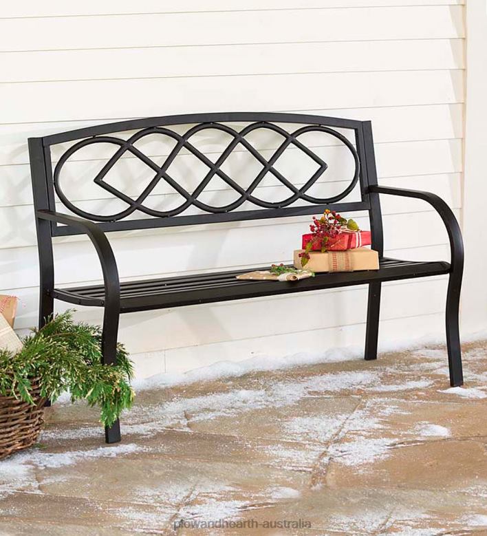 Plow & Hearth Celtic Knot Garden Bench P22BD489 Yard & Garden