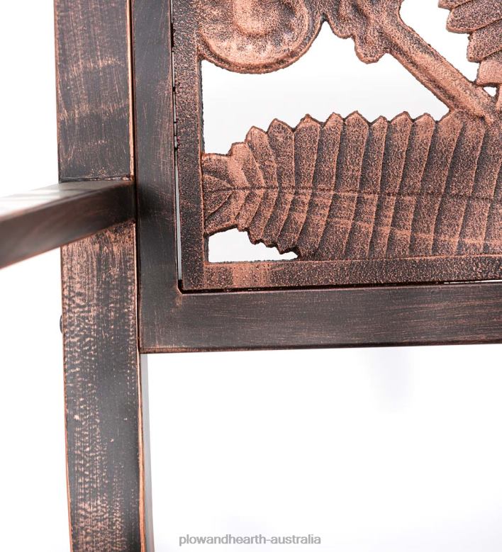 Plow & Hearth Fern Fronds Metal Garden Bench - Bronze P22BD505 Yard & Garden