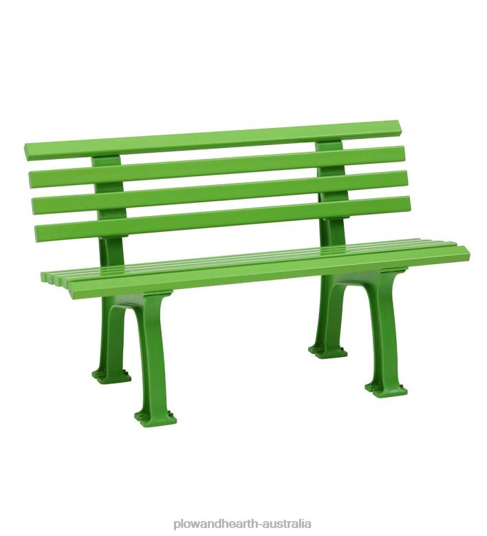 Plow & Hearth Small 2-Seater Weatherproof PVC Garden Bench - Green P22BD494 Yard & Garden