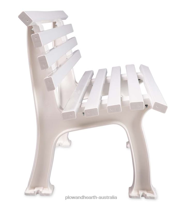 Plow & Hearth Small 2-Seater Weatherproof PVC Garden Bench - Green P22BD494 Yard & Garden