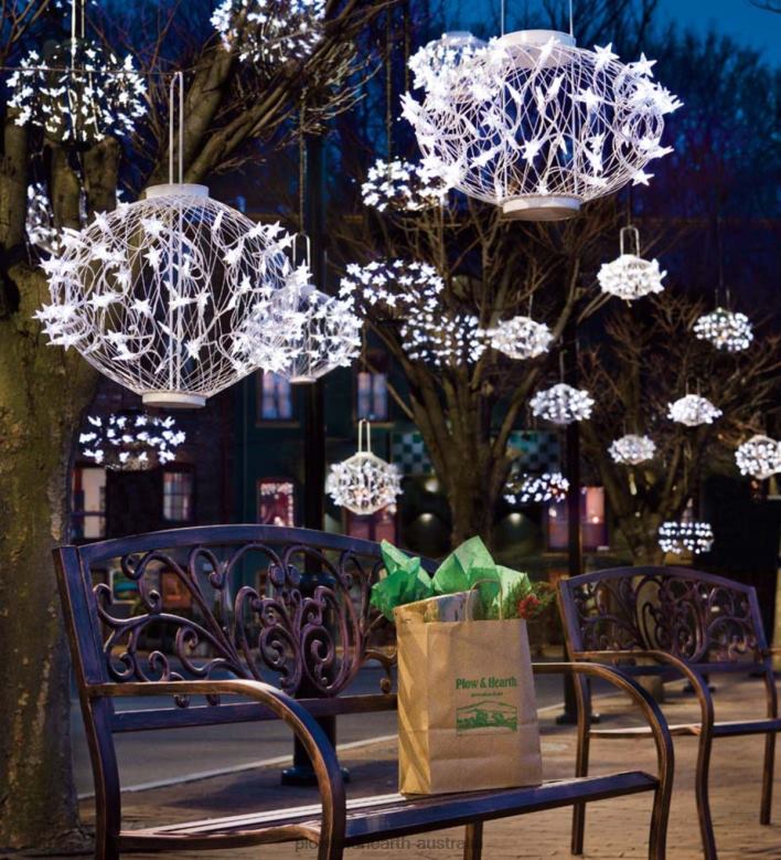 Plow & Hearth Green Solar Star Lanterns P22BD455 Yard & Garden