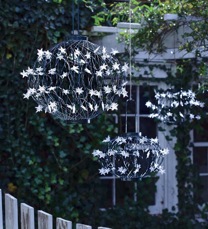 Plow & Hearth Green Solar Star Lanterns P22BD455 Yard & Garden