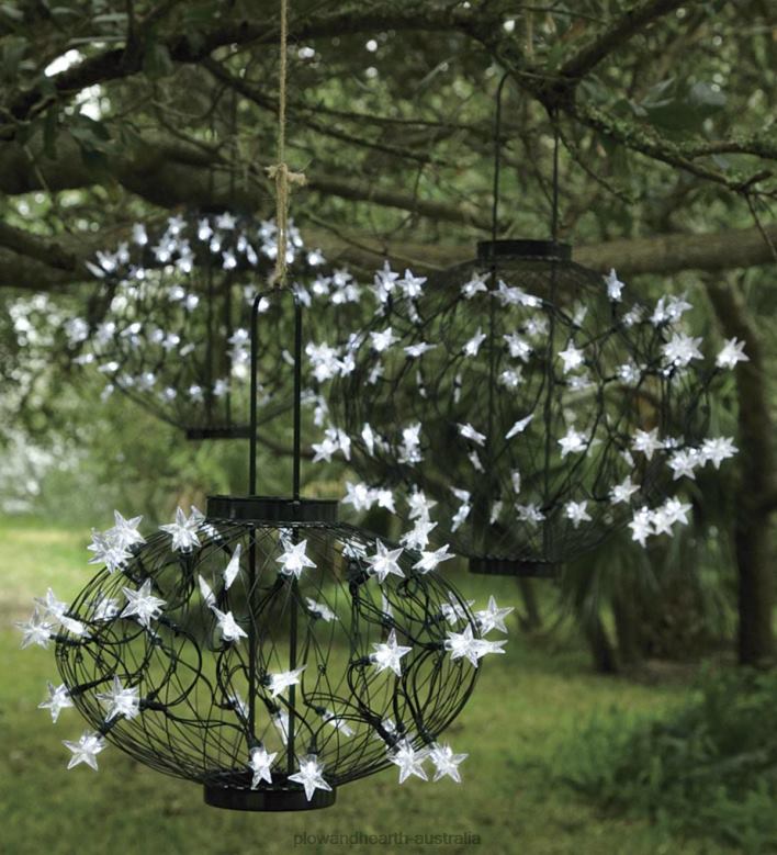 Plow & Hearth Green Solar Star Lanterns P22BD455 Yard & Garden