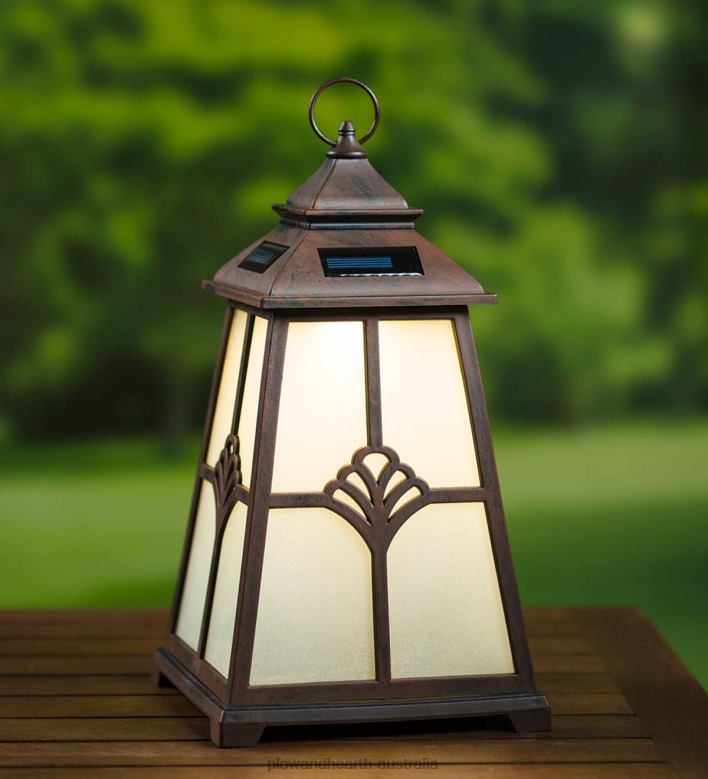 Plow & Hearth Solar Lotus Lantern Outdoor LED Light P22BD469 Yard & Garden