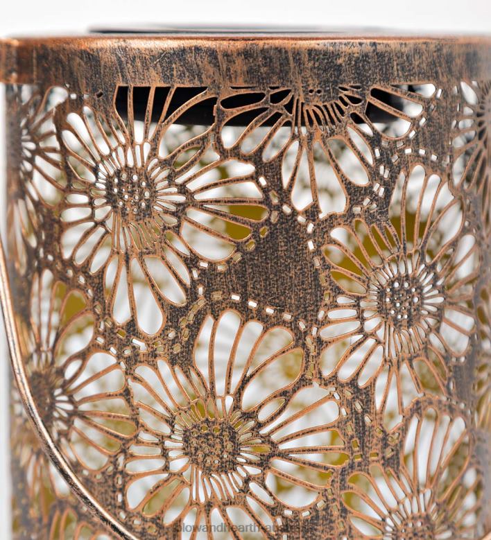 Plow & Hearth Solar Silhouette Flower Lantern P22BD471 Yard & Garden