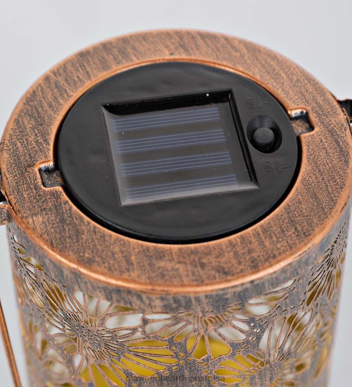 Plow & Hearth Solar Silhouette Flower Lantern P22BD471 Yard & Garden