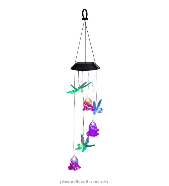 Plow & Hearth Backyard Buddies Color Changing Solar Mobile - Butterflies & Flowers P22BD452 Yard & Garden