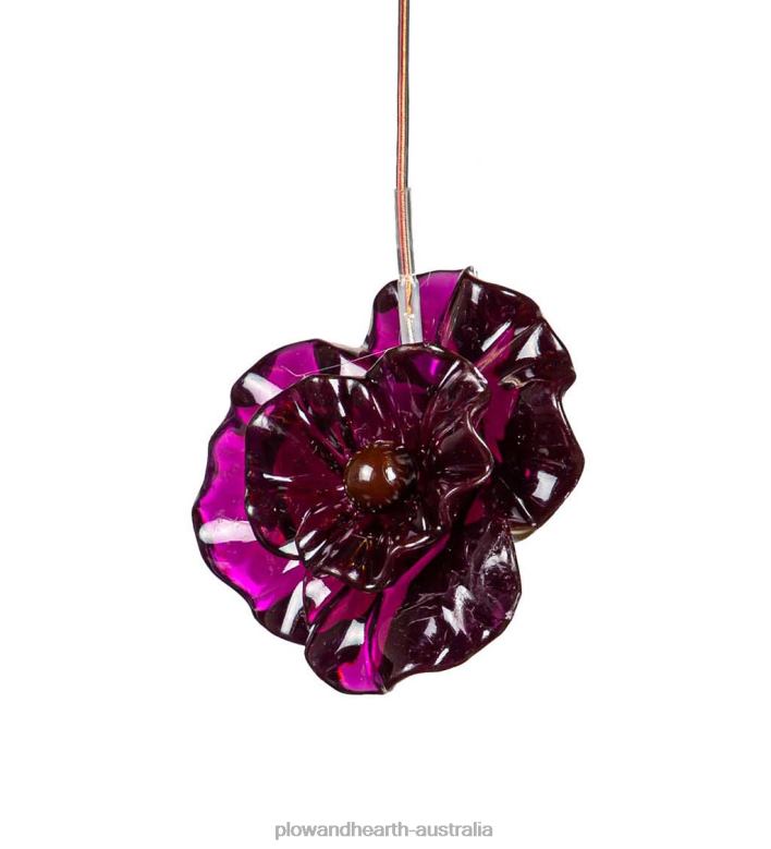 Plow & Hearth Backyard Buddies Color Changing Solar Mobile - Butterflies & Flowers P22BD452 Yard & Garden