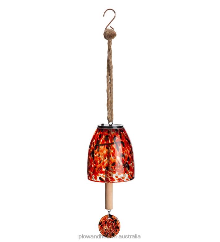 Plow & Hearth Solar Art Glass Bell Chime - Blue P22BD449 Yard & Garden
