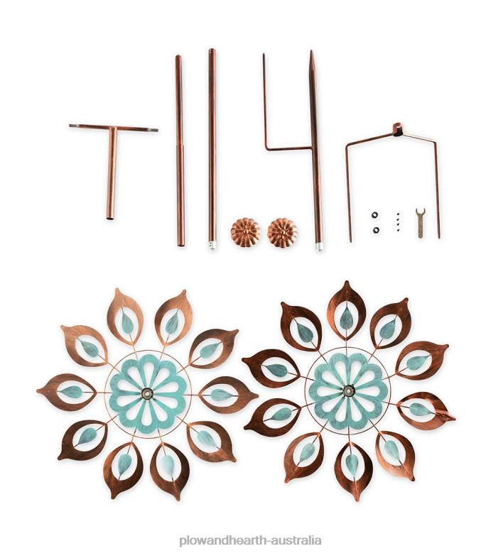 Plow & Hearth Copper Lily Wind Spinner P22BD58 Yard & Garden