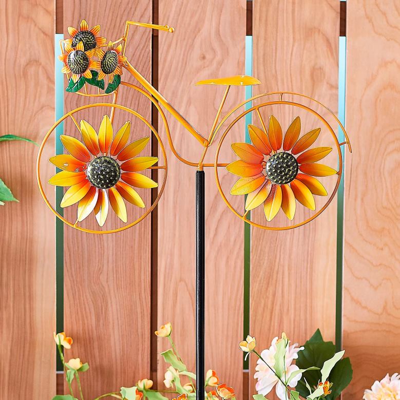Plow & Hearth Floral Bicycle Wind Spinner - Dahlia P22BD331 Yard & Garden