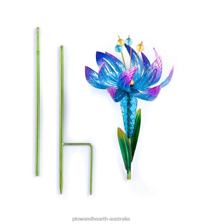 Plow & Hearth Flower Wind Spinner Garden Stake - Blue P22BD141 Yard & Garden