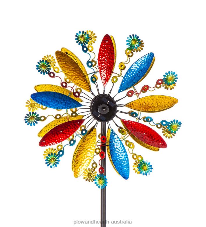 Plow & Hearth Light In Motion Petal Wind Spinner - Multi P22BD270 Yard & Garden