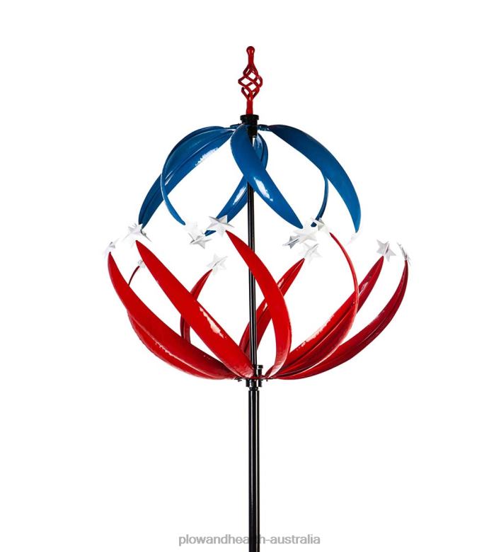 Plow & Hearth Patriotic Stars Wind Spinner P22BD372 Yard & Garden