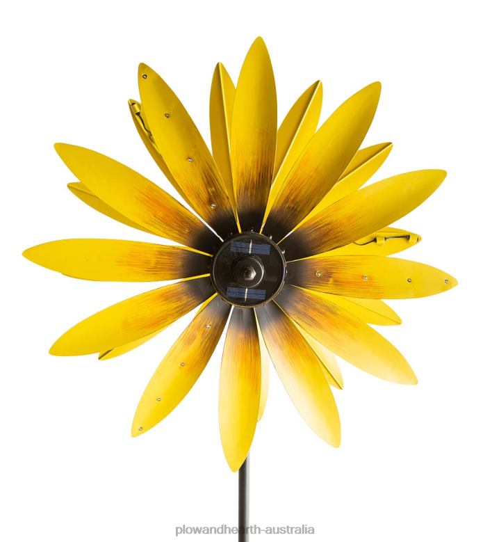 Plow & Hearth Solar Sunflower Wind Spinner P22BD184 Yard & Garden