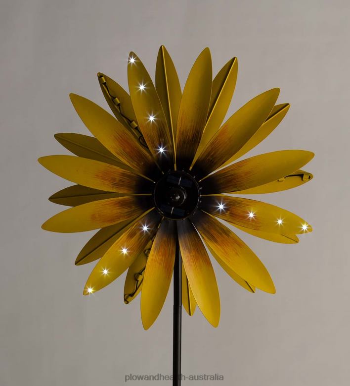 Plow & Hearth Solar Sunflower Wind Spinner P22BD184 Yard & Garden