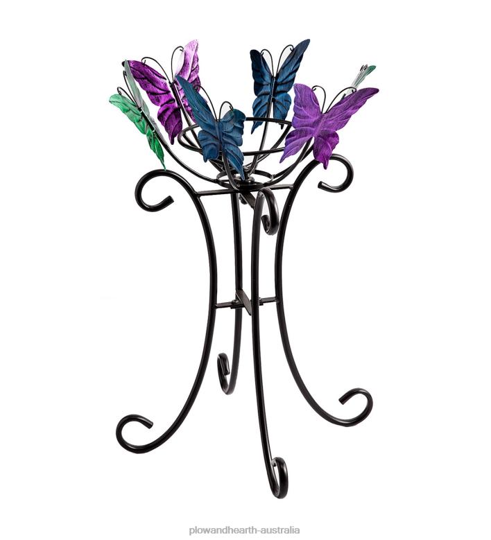 Plow & Hearth Spinning Butterfly Gazing Ball Stand P22BD413 Yard & Garden