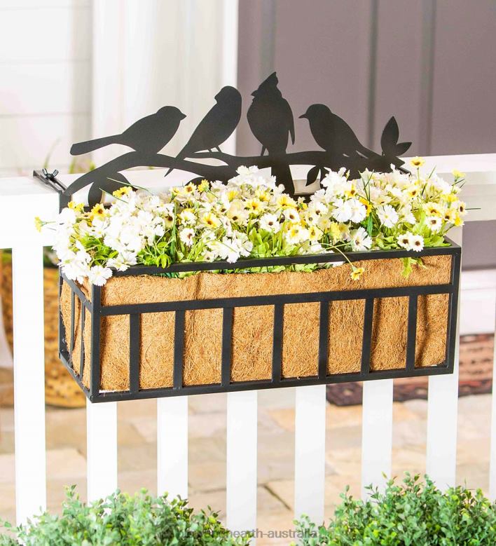 Plow & Hearth Birds on a Branch Railing Planter P22BD970 Yard & Garden
