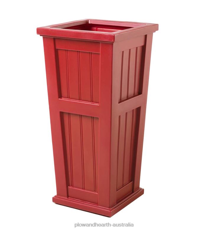 Plow & Hearth Lexington Tall Self-Watering Planter - White P22BD908 Yard & Garden