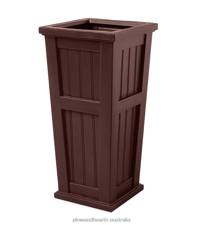 Plow & Hearth Lexington Tall Self-Watering Planter - White P22BD908 Yard & Garden