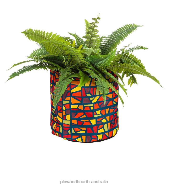 Plow & Hearth Patterned Fabric Planters, Set of 3 - Plaid P22BD961 Yard & Garden