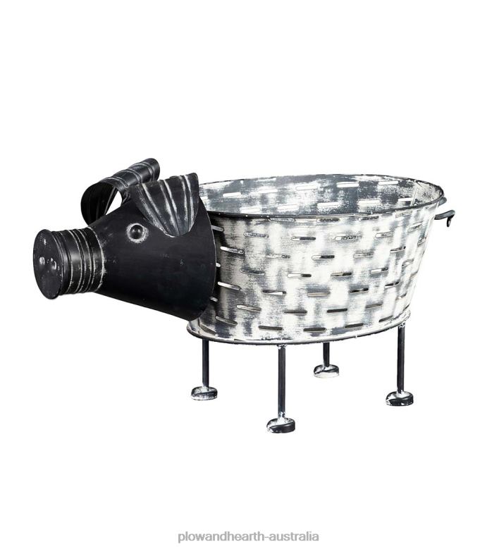 Plow & Hearth Rustic Pig Planters, Set of 2 P22BD979 Yard & Garden