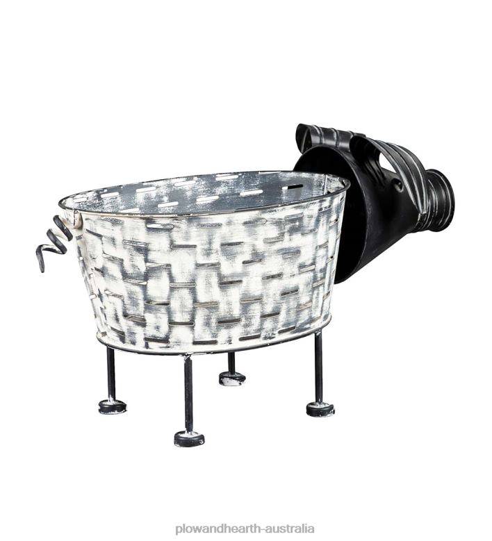 Plow & Hearth Rustic Pig Planters, Set of 2 P22BD979 Yard & Garden