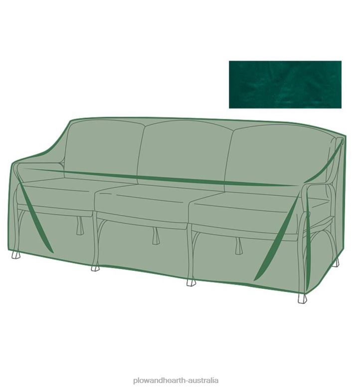 Plow & Hearth Classic Outdoor Furniture All-Weather Cover for Sofa - Green P22BD1014 Yard & Garden