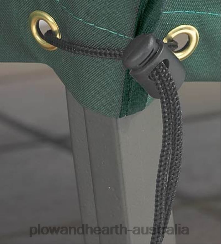 Plow & Hearth Classic Outdoor Furniture All-Weather Cover for Square Air Conditioner - Green P22BD1029 Yard & Garden