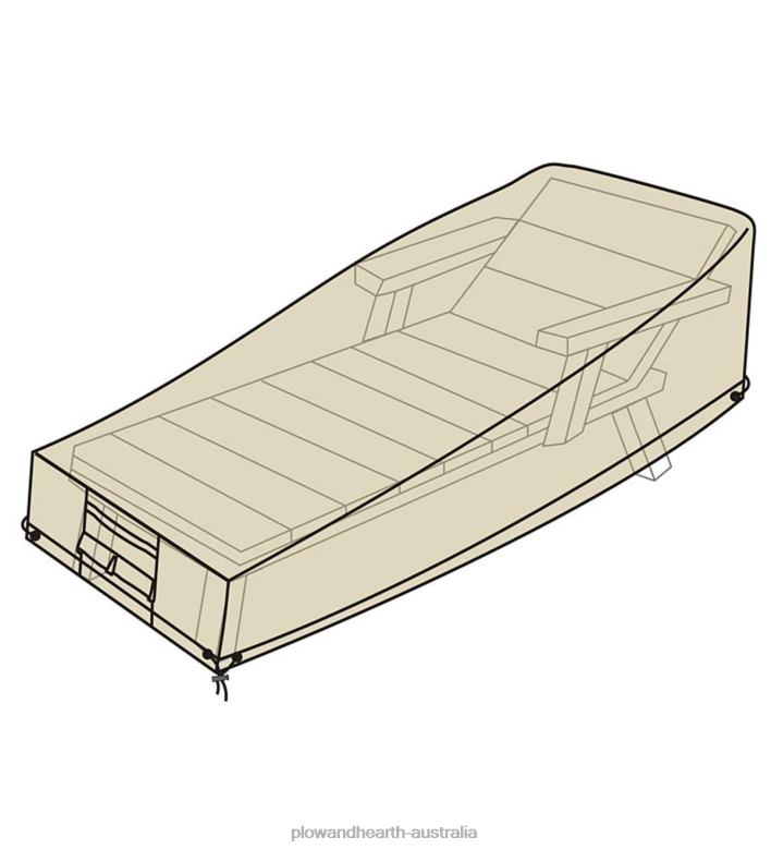 Plow & Hearth Deluxe Chaise Cover - Tan P22BD1070 Yard & Garden