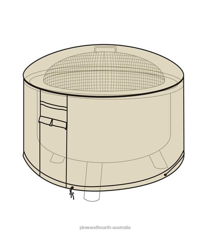 Plow & Hearth Deluxe Fire Pit Cover - Tan P22BD1073 Yard & Garden