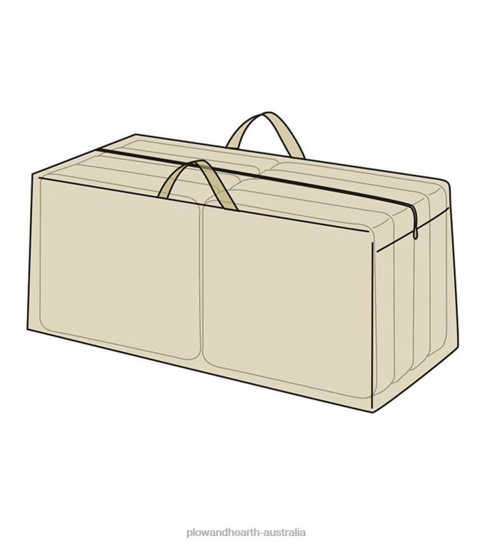 Plow & Hearth Deluxe Outdoor Furniture Cushion Storage Bag - Tan P22BD1027 Yard & Garden