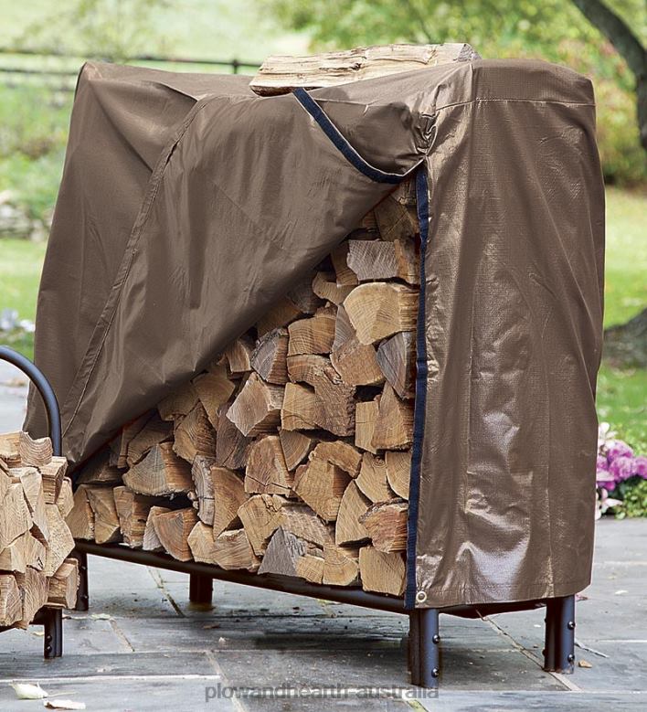 Plow & Hearth Heavy Duty Steel Wood Rack with Finial Design P22BD1003 Yard & Garden