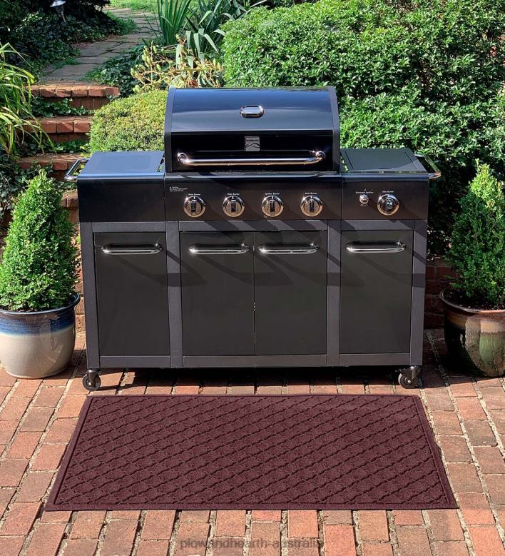 Plow & Hearth Waterhog Cordova Grill Mat - Bordeaux P22BD1061 Yard & Garden