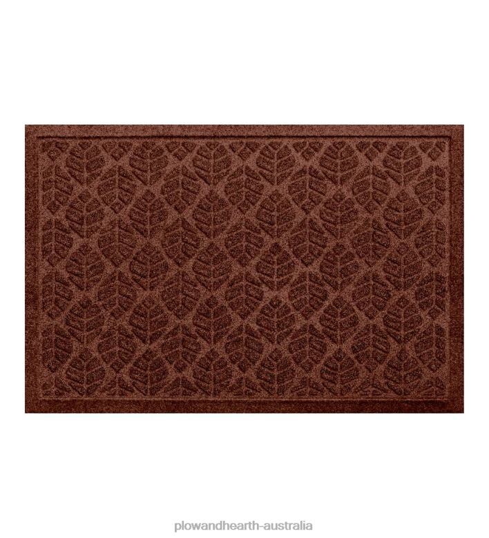 Plow & Hearth Waterhog Machine Washable Leaf Doormat - Coal P22BD1020 Yard & Garden
