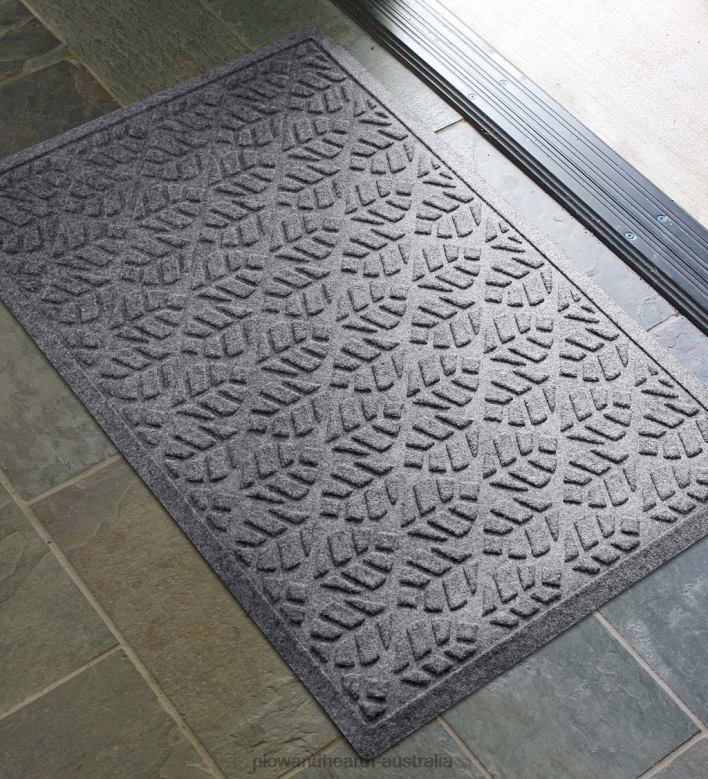 Plow & Hearth Waterhog Machine Washable Leaf Doormat - Coal P22BD1020 Yard & Garden