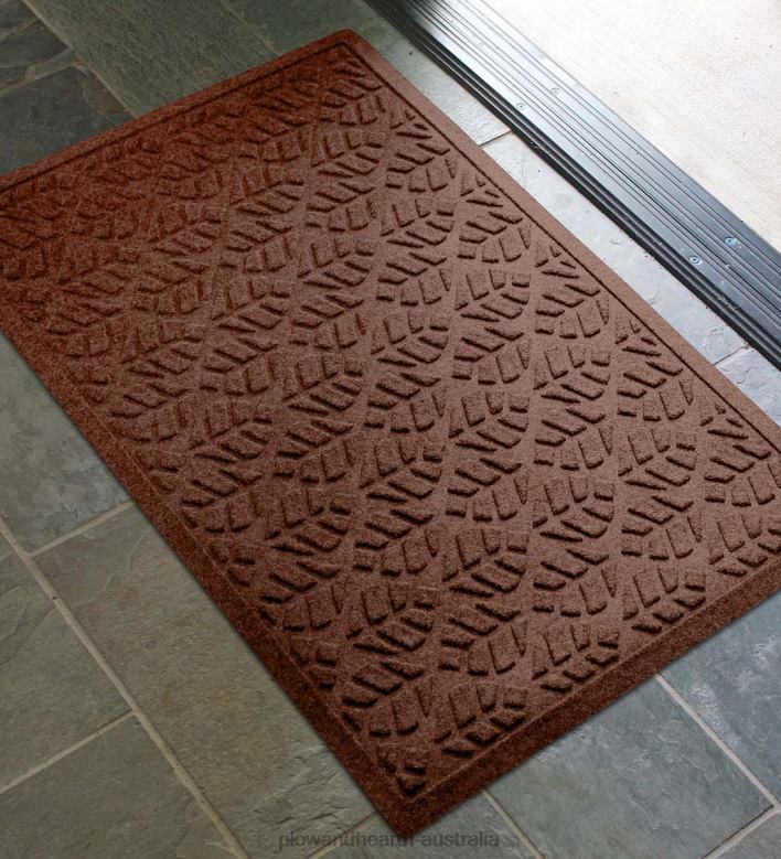 Plow & Hearth Waterhog Machine Washable Leaf Doormat - Coal P22BD1020 Yard & Garden