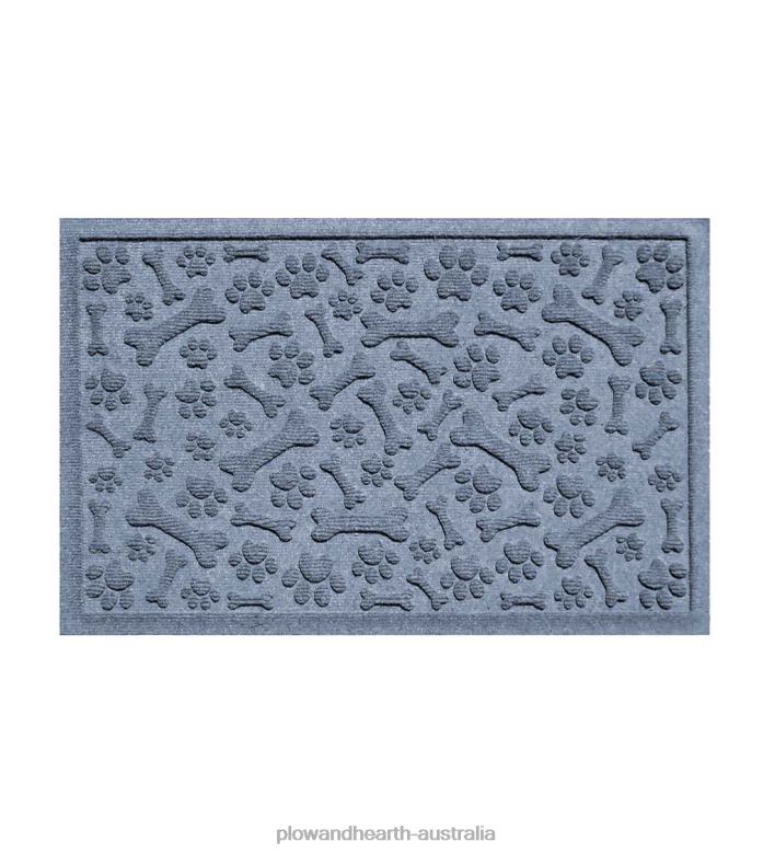 Plow & Hearth Waterhog Paws and Bones Doormat P22BD1036 Yard & Garden