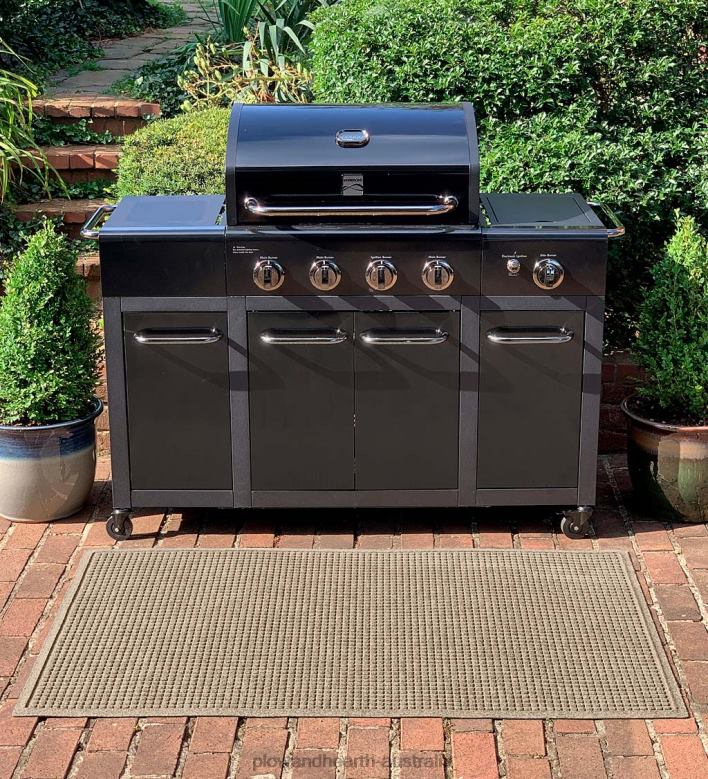 Plow & Hearth Waterhog Square Pattern Grill Mat - Bordeaux P22BD1065 Yard & Garden