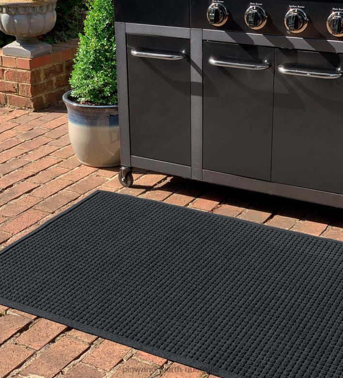Plow & Hearth Waterhog Square Pattern Grill Mat - Bordeaux P22BD1065 Yard & Garden