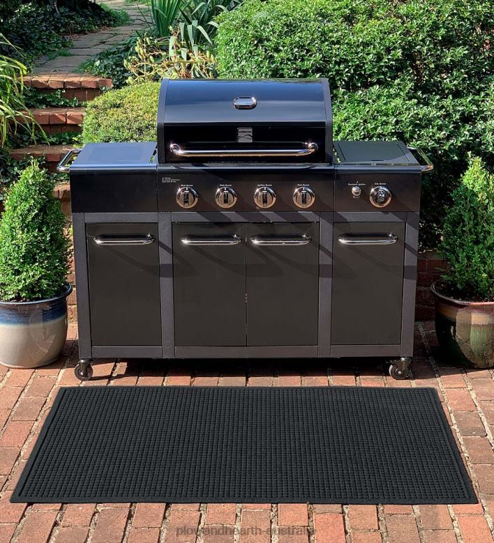 Plow & Hearth Waterhog Square Pattern Grill Mat - Bordeaux P22BD1065 Yard & Garden