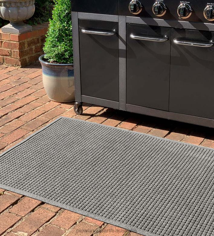 Plow & Hearth Waterhog Square Pattern Grill Mat - Bordeaux P22BD1065 Yard & Garden