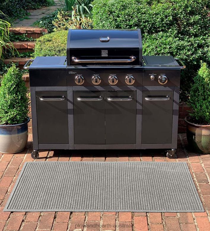 Plow & Hearth Waterhog Square Pattern Grill Mat - Bordeaux P22BD1065 Yard & Garden