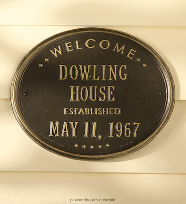 Plow & Hearth Personalized Oval House Sign P22BD717 Yard & Garden
